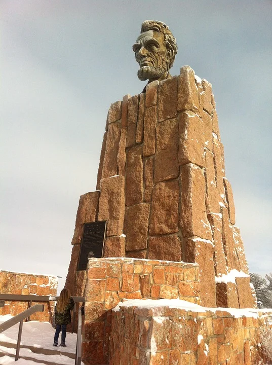 A monument to Abraham Lincoln in Wyoming