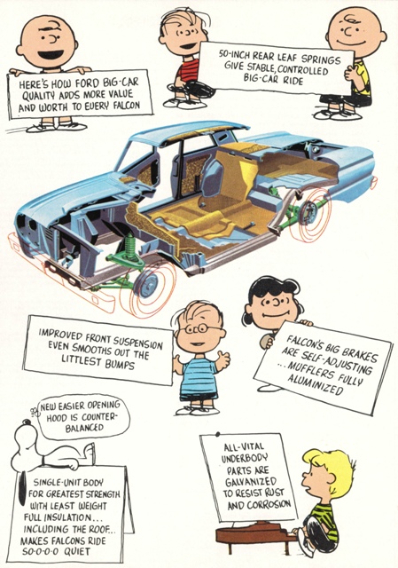 Ford Falcon illustration with the Peanuts Gang Ford Motor Company Archives 6
