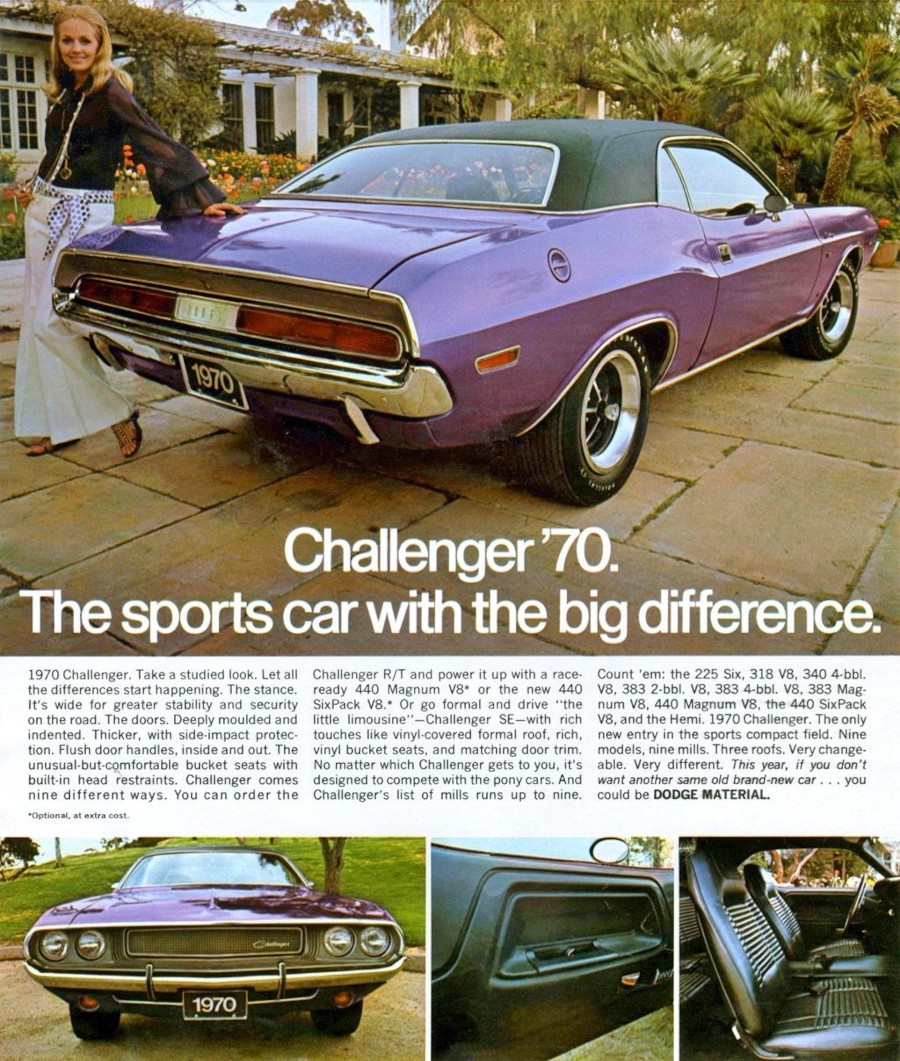 A 1970 Dodge Challenger ad Stellantis North America Archives RESIZED 7