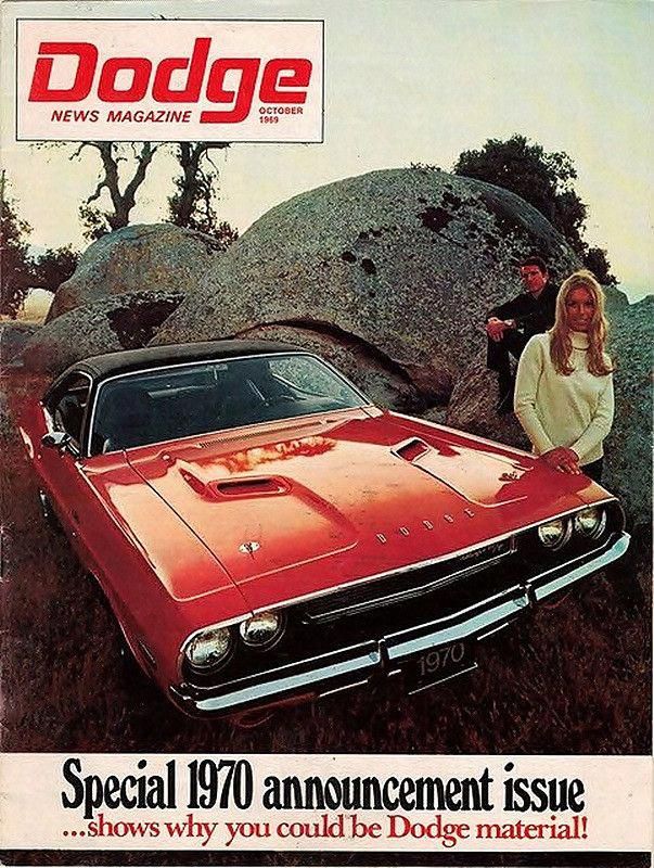 The 1970 Dodge Magazine with a Challenger announcement Stellantis North America Archives 8
