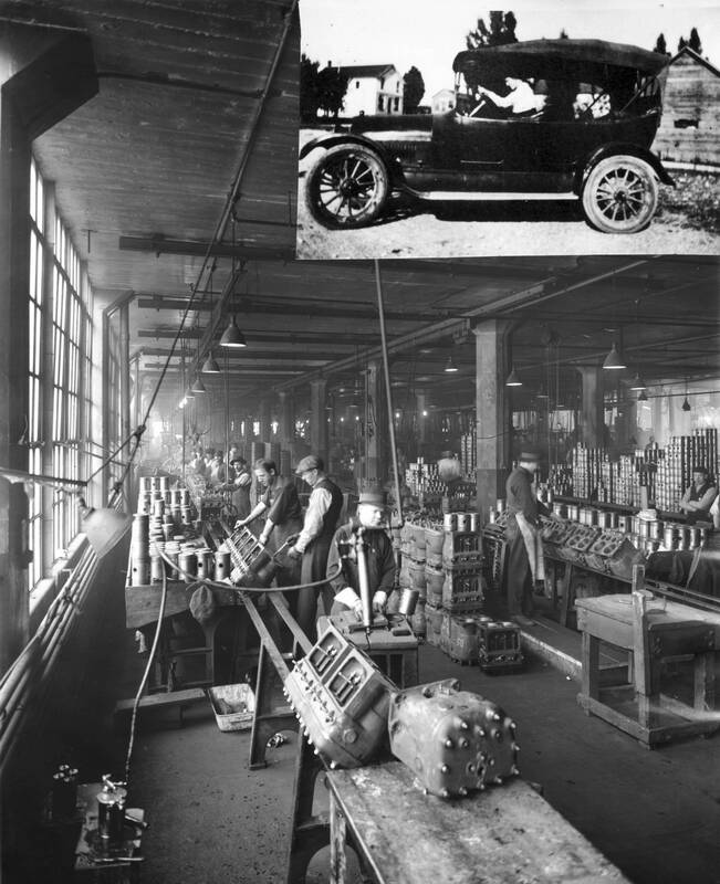 Alpena Flyer car inside plant Besser Museum 1