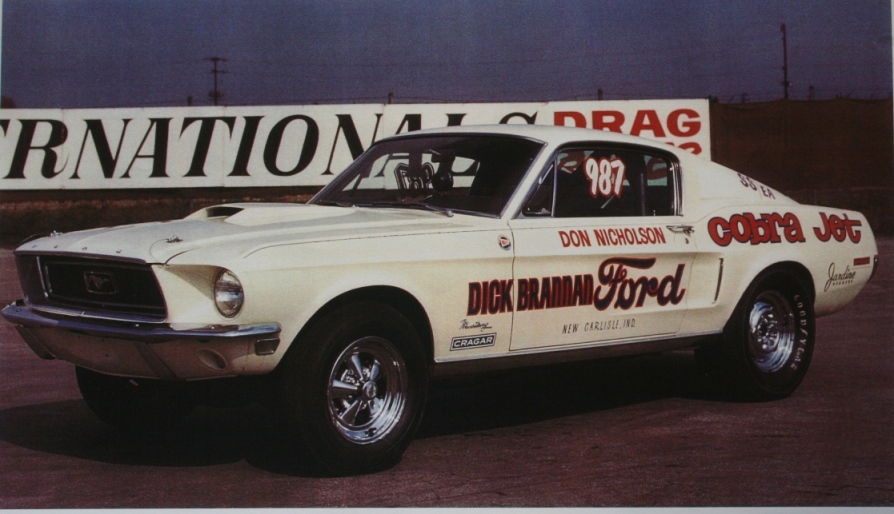 Don Nicholsons white Ford Mustang Cobra Jet Don Nicholson Collection 2