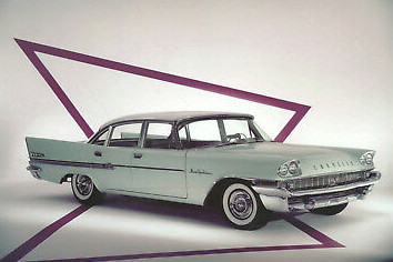 1958 Chrysler Newport vintage car dealer advertising postcard NAHC