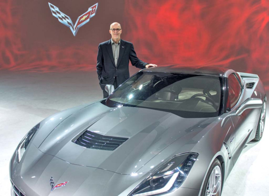 Tom Peters with the 2014 Chevrolet Corvette GM Media Archives RESIZED