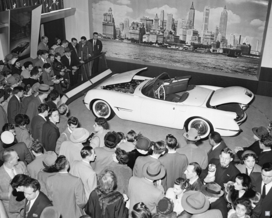 The 1953 Chevrolet Corvette on display at the Motorama Show GM Media Archives RESIZED 8
