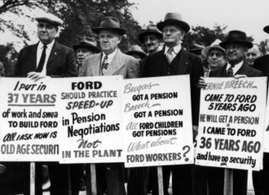 UAW Ford 1949 Strike Picket Line 