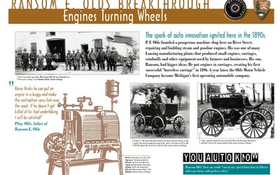 Ransom E. Olds Breakthrough Engines Turning Wheels