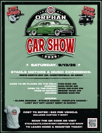 Orphan Car Show - New Location!